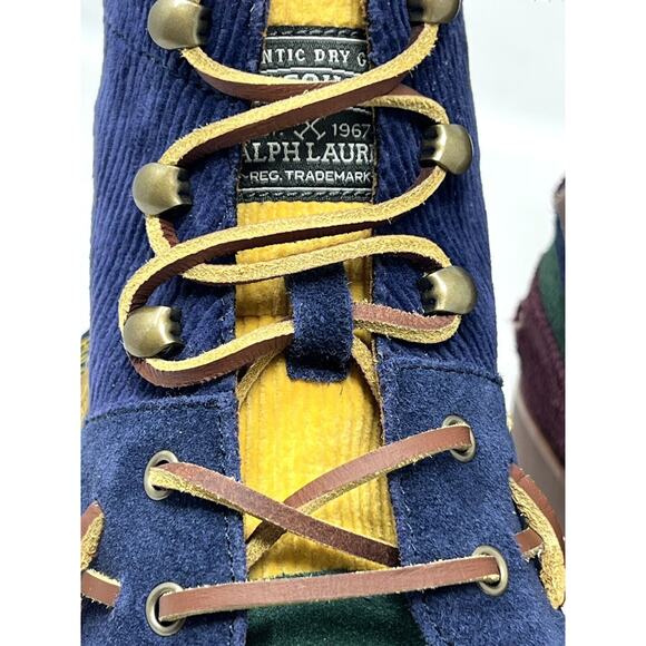 POLO Ralph Lauren Country Ranger MID Color Block Boots Mns Sz 11 Suede Corduroy main image 14